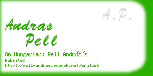 andras pell business card